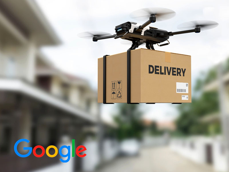 Google prueba drones de reparto de paquetera desde azoteas de comercios