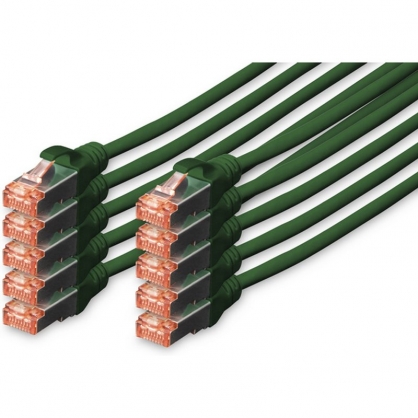 Digitus Network Cable S-FTP Cat. 6 LSZH 2m Green 10 Units