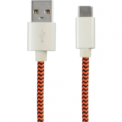 Ksix Sport Cable USB C a USB A 1m Naranja