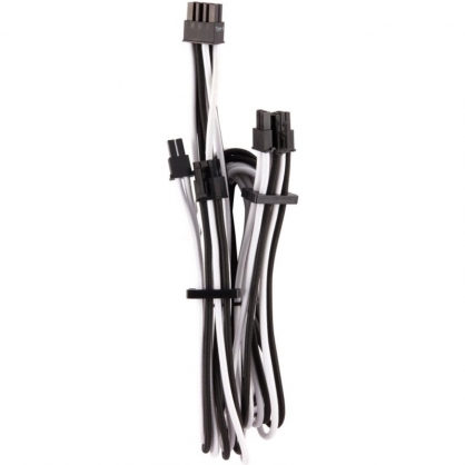 Corsair Cables PCIe Tipo 4Gen 4 con Revestimiento 65cm Blanco/Negro
