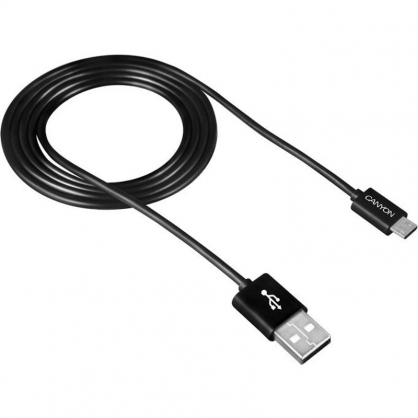 Canyon CNE-USBM1B Cable MicroUSB a USB Macho/Macho 1m Negro
