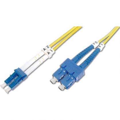 Digitus Cable de Conexin de Fibra ptica Dplex LC a SC 10m Amarillo