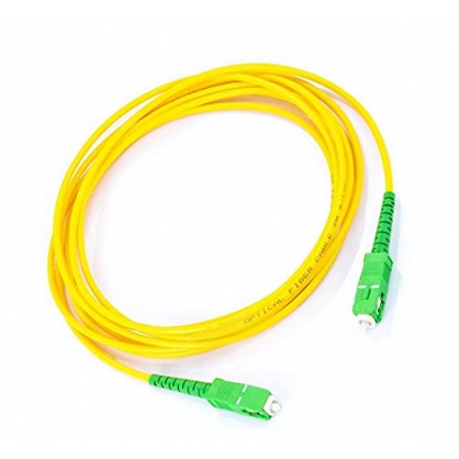 Cable de Fibra ptica para Router-Compatible 99% Operadores Movistar Jazztel Vodafone Orange Amena Masmovil SC/APC a SC/APC monomodo simplex 9/125 (Amarillo, 2M)