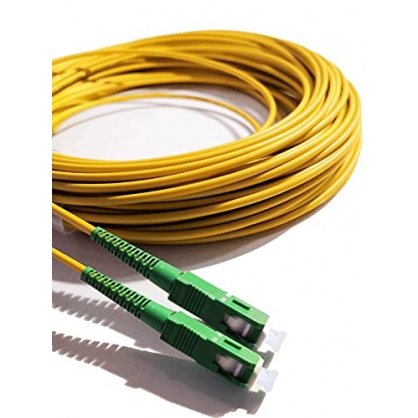 Elfcam Fibra ptica cable SC / APC a SC / APC monomodo simplex 9/125, Compatible con Orange, Movistar, Vodafone y Jazztel, 10 metros